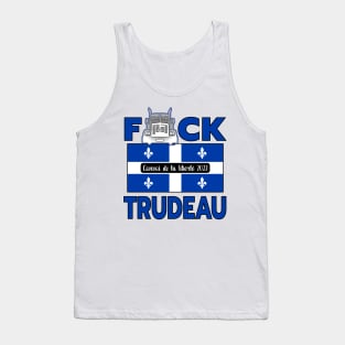 QUÉBEC FLAG - F-CK TRUDEAU SAVE CANADA FREEDOM CONVOY 2022 TRUCKERS QUÉBEC Tank Top